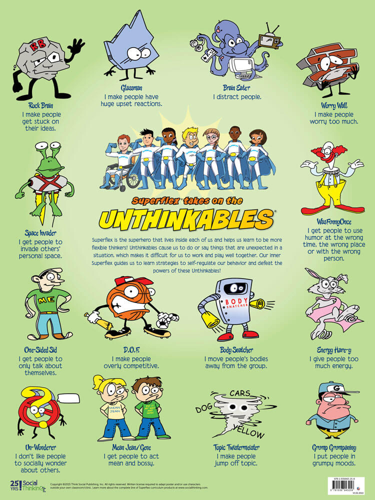 Konvention ly talsmand Socialthinking - Superflex Takes On the Unthinkables! (poster)
